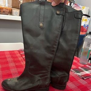 Sam Edleman Black Leather Penny Riding Boots Size 5